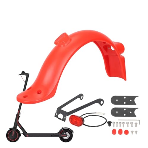 Tumacado,Red Rear Mudguard Scooter Fender with Taillight, License Plate Bracket for Xiaomi M365/Pro/Pro2/1S/MI3 Scooter