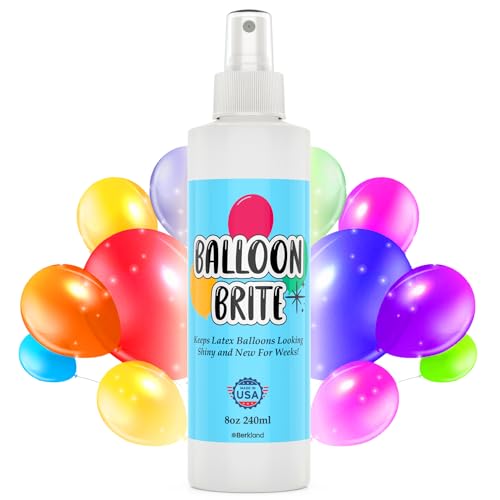 8 oz Balloon High Shine Spray for Latex Balloons - Balloon Spray Shine for an Elegant Hi Gloss Finish in Minutes - Specially Formulated Balloon Glow Spray Made in USA