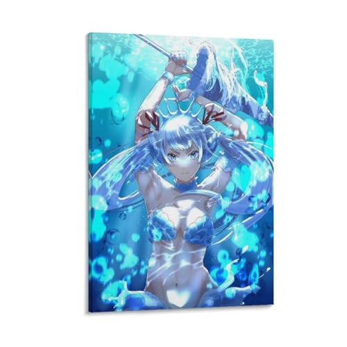 XLWQDSF Anime Manga Noelle Silva Poster Canvas Wall Art For Room Aesthetic And Decor Poster For Bedroom Living Room Bathroom Kitchen Office Decor 24x36inch(60x90cm) Frame-style