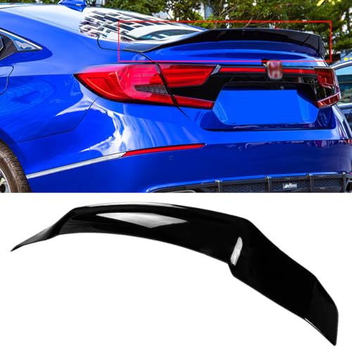 Syon Auto FITS 18-2021 HONDA ACCORD GLOSS BLACK JDM HIGHKICK STYLE DUCKBILL TRUNK SPOILER, Glossy Black
