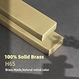 Goo-Ki 6 Pack Pure Brass Made Luxurious Cabinet Pulls,Matte,5 Inches Center to Center,Brushed Brass