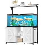 YITAHOME 120 Gallon Fish Tank Stand with Power Outlets, Heavy Duty Metal Large Aquarium Stand with Cabinet, Reptile Tank Turtle Terrariums Table for Fish Tank Accessories Storage,1100LBS Capacity