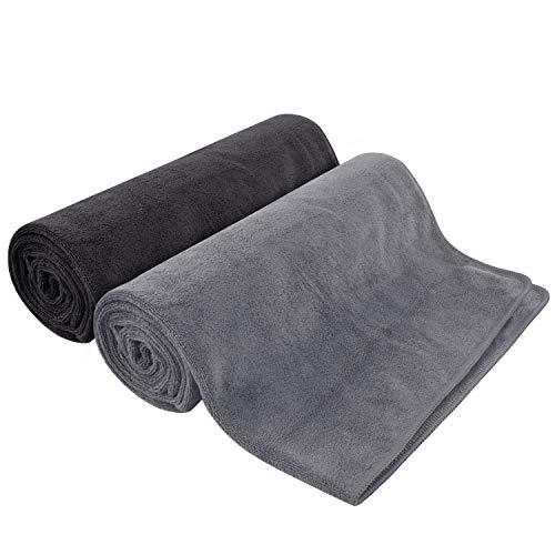SUNLAND Microfiber Gym Bath Towel Ultra Soft Travel Camping Towel Super Absorbent Swimming Sport Towels for Adults and Children 24inchX48inch 2 Pack
