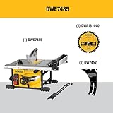 DEWALT Table Saw for Jobsites, 8-1/4 Inch, 15 Amp (DWE7485)