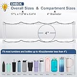 3 Tier Stackable Water Bottle Organizer Holder for Cabinet - for Stanley 40 oz & Others' Large Cup, Tumbler Organization - Clear Wine Rack, Home Kitchen Countertop Fridge Pantry Shelf Storage, Hold 12