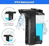 FKWin Automatic Soap Dispenser, Dish Soap Dispenser, Touchless Hand Soap Dispenser 17oz/500ml with 5 Adjustable Soap Levels, Kitchen Soap Dispenser, Liquid Hand Soap Dispenser Bathroom, Black