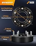 dynofit 6x5.5 Forged 1.5inch Hubcentric Wheel Spacer for 2019-2024 Ford Ranger Xlt Lariat Raptor, 6x139.7 Tire Spacers M12x1.5 Studs 93.1mm Hub Bore for 2021-2024 Ford Bronco(Except Bronco-Sport),4Pcs