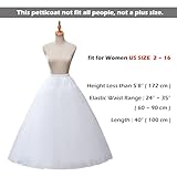 CEZOM Hoopless Petticoat Crinoline Underskirt Slips for Wedding Dress MPT022