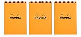 Rhodia Wirebound Orange Notepads Graph - 4 in. x 6 in., Pack of 3
