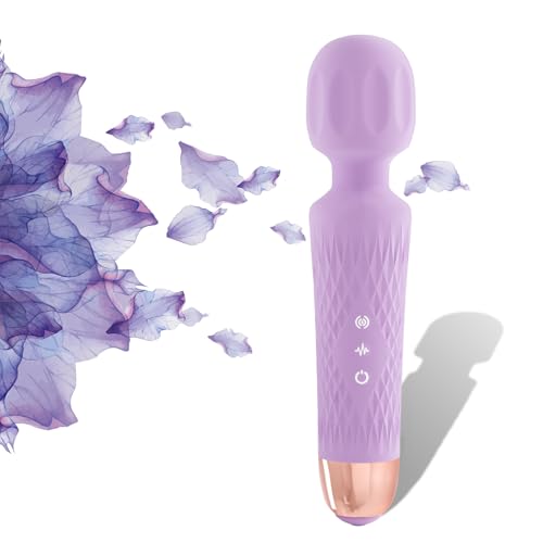 Niclove The Upgraded 3-in-1 Personal Massager – 3H Powerful Vibration, Quiet & Waterproof – 20 Modes 8 Speeds Muscle Therapy Stick for Deep Tissue, Sports Recovery, Cordless & Travel Friendly (Purple)