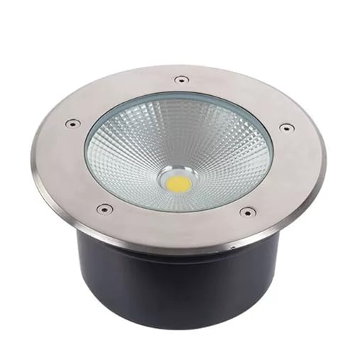 OrbitCob® COB Recessed Floor Spotlight 12-24V Low Voltage IP67 Waterproof Stainless Steel In-ground Light for Outdoor Garden, Square, Lawn Lighting - LED Landscape Buried Lamp(Yellow,15W(150 * 90mm))