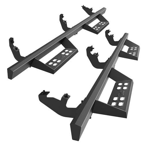 TAC Sniper Running Boards Compatible with 2019-2025 Ford Ranger SuperCrew Cab Truck Pickup 4" Drop Fine Texture Black Side Steps Nerf Bars Rock Slider Armor Off-Road Accessories (2pcs)