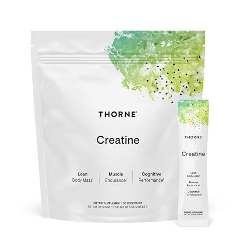 THORNE Creatine - Micronized Creatine Monohydrate Powder, Amino Acid Support for Muscles, Cellular Energy & Cognitive Function* - Unflavored - NSF Certified for Sport - 5 g per Serving - 30 Servings