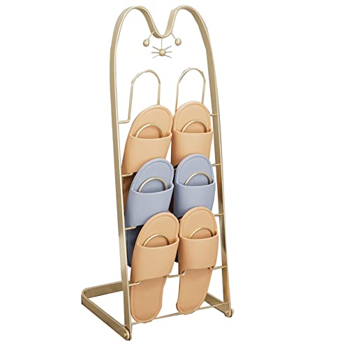 Household Products Cat Shaped Slippers Rack, Living Room Floor Multi Layer Wrought Iron Shoe Rack Simple Bathroom Toilet Slippers Shelf Dormitory Shoe Rack, for Entryway Bathroom Living Room