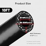 EVIL ENERGY 5/8" Silicone Heater Hose Radiator Coolant Hose Straight SAE J20R3 CLASS-A 60PSI 10FT Black