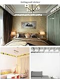 MEYA Set of 10 DIY Mirrored Wall Sticker,3D Acrylic Mirror Decal for The Ceiling Baseboard Waist Pattern Decorative Ceiling Borders