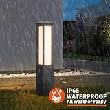 VZVI Solar Pathway Lights Outdoor, 32'' Landscape Path Light Modern Bollard Lights IP65 Waterproof Floor Lamp Aluminum 3000K LED Walkway Lighting for Lawn Patio Courtyard Garden Driveway Decoration