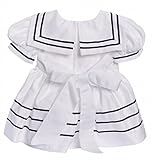 iGirlDress Baby Toddler Girls Nautical Sailor Dress with Hat 4T White