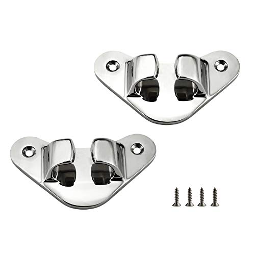 Marine Grade Stainless Steel 316 4-1/4"(108mm) Boat Straight Bow Chocks Yacht Deck Dock Mooring Rope Cleat Chock（2PCS）