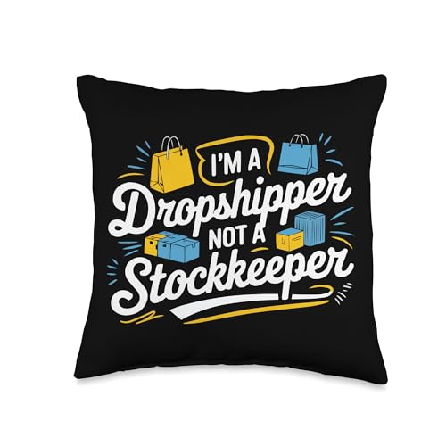 Dropshipper E Commerce Business Owner Dropshipping Throw Pillow