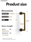 JIASENBAO 10 Pack Antique Brass Cabinet Bar Pulls 3" Hole Center Classic Vintage Retro Drawer Handles Kitchen Cupboard Bathroom Dresser Cabinet Hardware