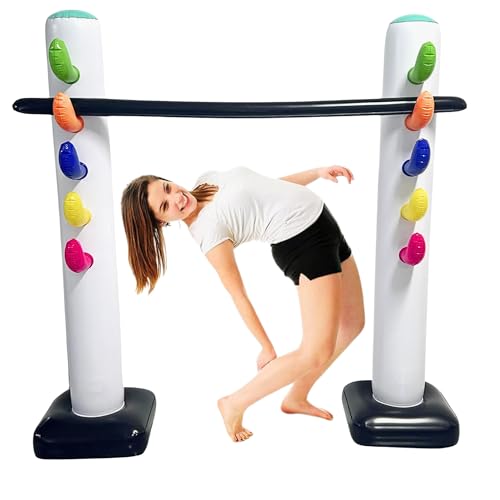 4E's Novelty Inflatable Limbo Game for Kids Adults 62" Luau Party Game, Indoor Outdoor Inflatable Lawn Yard Games, Summer Hawaiian Birthday Activity Carnival Game