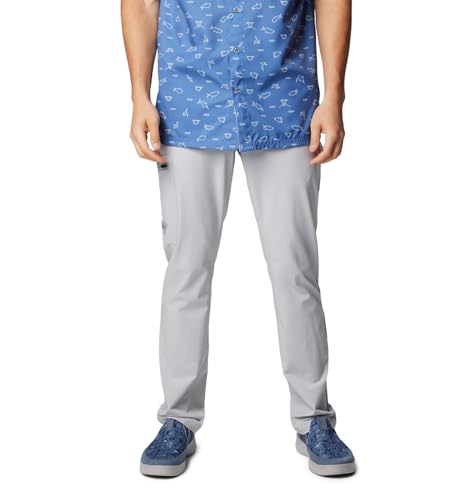Columbia Men's PFG Terminal Tackle II Casual Pant, Cool Grey, 36 x 32