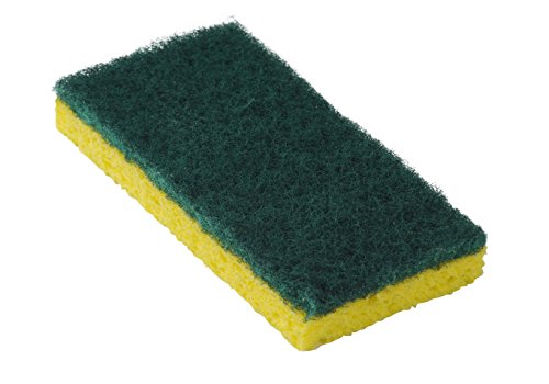 Americo Manufacturing 551010 Medium Duty 745 Scouring Sponges, Yellow Sponge and Green Pad (40 per Pack)