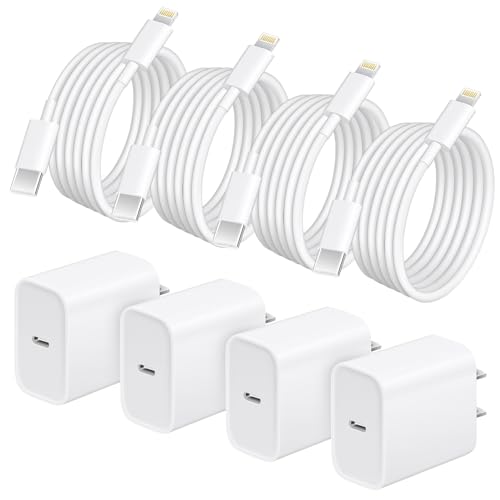 i Phone Charger Fast Charging, 4 Pack 20W Fast Charger i-Phone with 6 FT USB C Charger Cord, IP14 13 Fast Chargering Compatible with iP14 13 12 11 Pro Max,14 Plus,XR,XSMAX