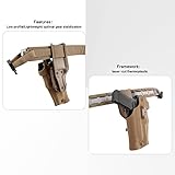 PETAC GEAR Tactical Belt Low Profile Molle Battle Cobra Belt Laser-Cut Tegris Rigid Shooting Gun Duty Belts(Coyote Brown,Large)