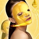 Landhoow 36 Pcs Gold Gel Collagen Facial Masks Gold Face Mask Moisturizing Facial Sheet Patch Deep Tissue Rejuvenation and Hydrates Skin