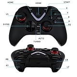 ROTOMOON Wireless Game Controller with ALPS Joysticks Hall Triggers Compatible with Xbox One S/X, Xbox Series S/X Gaming Gamepad, Remote Joypad with 2.4G Wireless Adapter, Rechargeable Battery (Black)