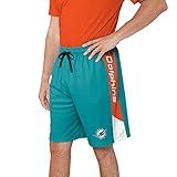 FOCO Men's NFL Side Stripe Training Short, Miami Dolphins, Large