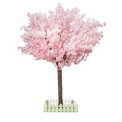 Artificial Cherry Blossom Tree - Handmade Pink Fake Cherry Blossom Tree Centerpieces for Wedding Party Christmas Garden Indoor & Outdoor