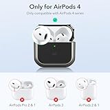 ESR for AirPods 4 Case, Compatible with AirPods 4th Generation Case (2024) (USB-C), Compatible with MagSafe, Drop Protection Cover with Lanyard, Magnetic Lid Lock, Orbit Hybrid Case, Titanium