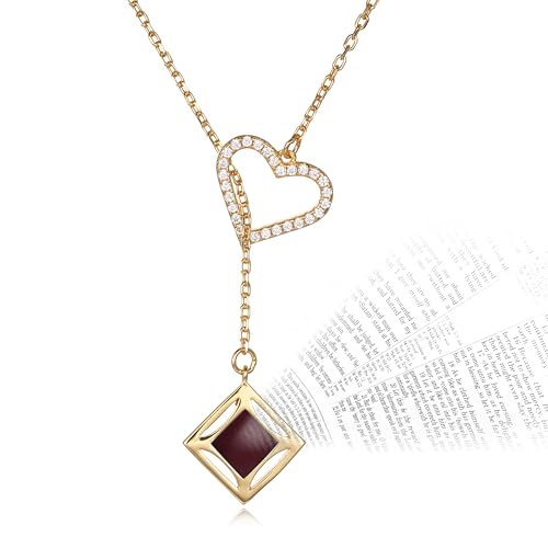 Heart Bible Necklace for Women – 18K Gold Christian Jewelry for Women Faith Gift – Entire New Testament (27 Books) in Nano Chip Technology – Inspirational Religious Pendant – Mothers Day Gift for Her