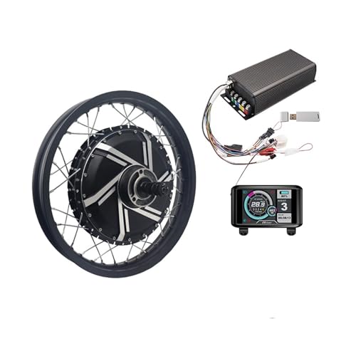 HEXEH Powerful QS 273 4000W Motor Set 18" 19" 21" with Motorcycle Rim and SVMC72150-APT V2 and UKC1 TFT Display for E-Motorcycle Ebike (Color : 19x2.15 inch)
