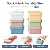 ISSEVE 8oz Silicone Snack Containers for Kids, 1 Cup Reusable Small Containers with Lids, Leak Proof Silicone Food Storage Containers, Kids Lunch Box Containers for Daycare, School, Travel (6)