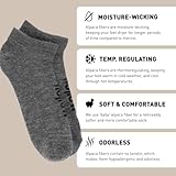 HOLLOW Alpaca No Show Socks for Men and Women, Moisture Wicking Alpaca Socks for Hiking, Running, Outdoors, Any Season No Show Sock, Temperature Regulating, Light Compression, Medium, Black