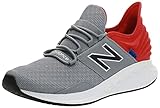 New Balance Men's Fresh Foam Roav V1 Sneaker, Steel/Velocity Red/Black, 11.5 M US