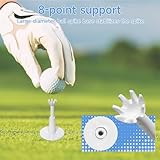 CAITON Adjustable Golf Tee, for Driving Range Mats Simulator, Unbreakable Golf Tee, 2.1-2.9 Inches Height No Need to Repeatedly Pick up for Indoor Outdoors (3 Pcs White)