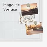 U Brands Magnetic Dry Erase Calendar Board, 30"x20", White Wood Style Frame, Includes Magnets