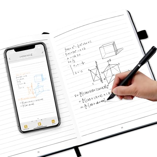 Smart Pen with Notebook - Smartpen Writing Set, Smart pens for Note Taking, Real-time Digital Sync Compatible with iOS and Android Smartphone, for Storing, Digitizing, and Sharing Paper Notes