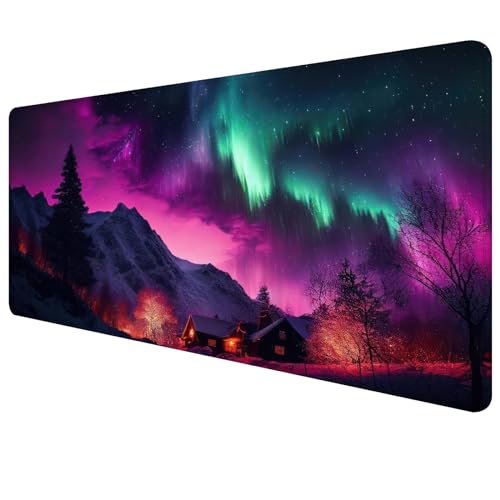 Gaming Mouse Pads Large Northern Lights Mousepad XL Gamer Big Mice Pads Gaming Accessories Rubber Keyboard Mat Computer Desk Pad 1000X500Mm