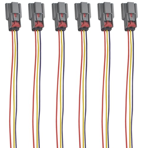 Autowxjq Ignition Coil Connector Plug Pigtail Harness 6pcs Compatible with Ford F150 2011 2012 2013 2014 2015 2016 Expedition Explorer Transit Ecoboost Flex Lincoln MKS MKT Navigator 3.5L Turbo
