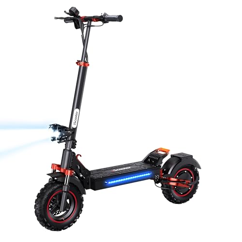 iScooter Electric Scooter, 40 Miles Long Range & 28 MPH Top Speed E Scooter, 11" Off-Road Pneumatic Tire Scooters for Adults with Turn Signals, Double Braking Systems, APP and Storage Bag