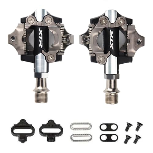 XTR PD-M9100 Pedals Mountain Bike SPD Pedals Compatible with Shimano Cycling Self-Locking Lock Race Pedal Set incl SM-SH51 Cleats Bicycle Pedal