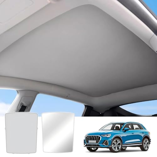 QANGBOOM Car Glass Roof Sunshade Compatible with Audi Q5 2009-2017, One-Piece Sunroof Shade with Storage Bag, Foldable Sunshade Roof Cover, Heat Insulation, Sun Protection, No-Sagging