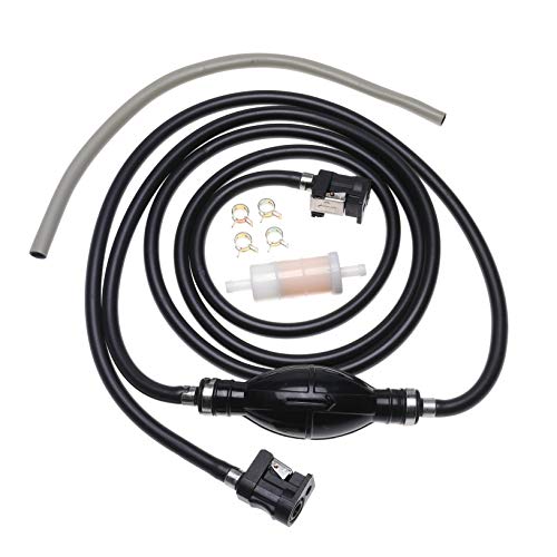 iFJF 32-858104K08 Outboard Fuel Line Hose Kit 5/16" 10 Ft Replacement for Yamaha Marine Johnson Mercury Outboard 4 hp-200 hp with Primer Bulb Tank Quick Female Connector 35-816296-4 Fuel Filter