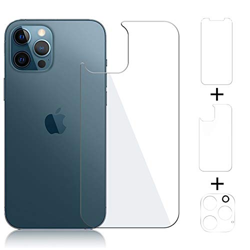 Beeyoka [3 Pack] Screen Protector Compatible with iPhone 12 Pro,12 Pro Camera Protector, 12 Pro Front and Back Screen Protector Tempered Glass [Anti-Scratch] Protective Film(6.1")